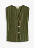 Topp i plissert materiale, bonprix