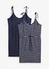 Jerseykjole i 100% bomull (2-pack), bonprix
