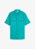 Kortermet skjorte i vasket look, bonprix