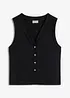 Ribbet vest i strikket stil, bonprix