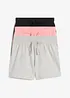 Jerseyshorts i 100% økologisk bomull (3-pack), bonprix