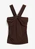 Halterneck-topp med hamret pyntespenne, bonprix