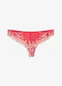 Stringtruse med flerfargede blonder, bonprix
