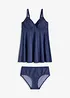Lang tankini (2-delt sett) i jeans look, bonprix