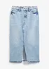 Midiskjørt i denim, bonprix