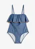 Bandeau-badedrakt i jeans look, bonprix
