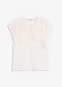 Chiffonbluse med volanger, bonprix