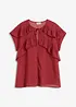 Chiffonbluse med volanger, bonprix