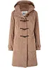 Halvlang duffelcoat med fôr, bonprix