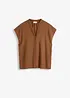 Kortermet bluse i lett linmiks, bonprix