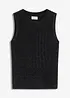 Strikket singlet med hullmønster og lurex, bonprix