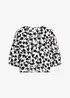 Kortermet bluse i strukturmateriale, bonprix