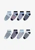 Sneakerssokker med økologisk bomull (8-pack), bonprix