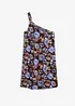 Minikjole med one-shoulder, bonprix