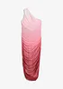 One shoulder-kjole med meshinnfelling, bonprix