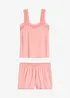 Shorty-pyjamas med  delikat blondebesetning, bonprix