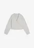 Sweatshirt i viskosemiks med knepping, bonprix