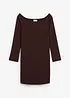 Off shoulder-kjole i strukturert krepp, bonprix