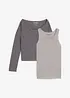 Singlet og langermet topp (sett i 2 deler) av jersey, bonprix