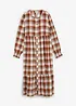 Midikjole i flanell, bonprix