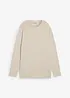 Lang sweatshirt i strikket look, bonprix