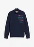 Sweatshirt i 100% bomull med kort glidelås, bonprix