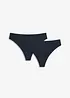 Highwaist-stringtruse med glanseffekt (2-pack), bonprix