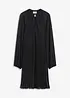 Minikjole i lett chiffon med plisséfolder, bonprix
