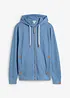 Sweatjakke med hette, med resirkulert polyester, bonprix