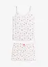 Kort pyjamas i ribbemateriale, bonprix