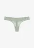 V-stringtruse med blomsterblonder, bonprix