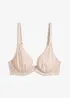 Triangel-BH med blomstret blonde, bonprix