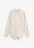 Skjortebluse med silkeandel, bonprix