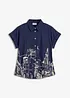 Oversized, kortermet poplinbluse av bomull, bonprix