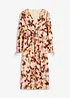 Midikjole med print med lurex, bonprix