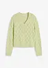 Cardigan med hullmønster, bonprix