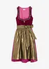 Dirndl med fløyel i midi-lengde (2-delt sett), bonprix