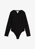Ribbet body i 100% bomull, bonprix