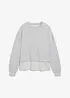 Sweatshirt med blusekant i falden, bonprix
