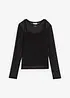 Langermet topp i mesh, bonprix