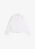 Oversized skjorte med silke, bonprix