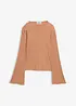 Ribbet topp i 100% bomull, bonprix