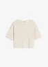 Kort topp i boxy passform, bonprix
