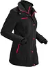 Lang softshelljakke med stretch, vannavvisende, bonprix