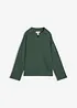 Sweatshirt i økologisk bomull med krage, bonprix