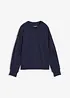 Sweatshirt med vid ribbekrage, av økologisk bomull, bonprix