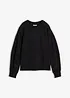 Sweatshirt med vid ribbekrage, av økologisk bomull, bonprix