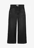 Wide Leg-jeans Mid Waist med påsatte lommer, bonprix