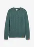 Grovstrikket genser med flettemønster, bonprix