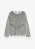 Ribbet genser av bomullsmiks, Loose Fit, bonprix